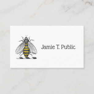 Tarjeta De Visita Escudo de Armas Emblema de Abeja Vintage Heraldico