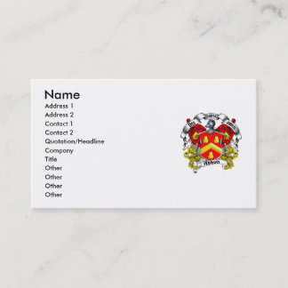 Tarjeta De Visita Escudo de la familia de Abbott