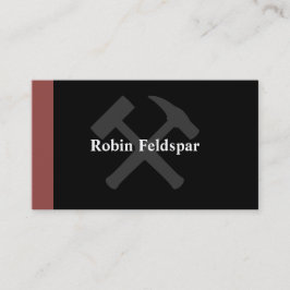 Tarjeta De Visita Escudo de martillo de rock cruzado