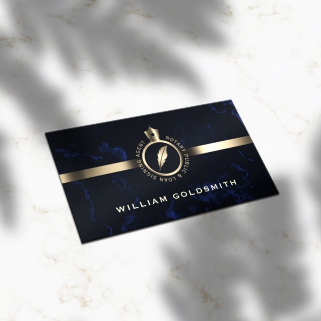 Tarjeta De Visita Escudo de oro del logo notarial (Subido por el creador)