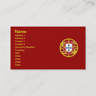 Tarjeta De Visita Escudo de Portugal