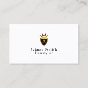 Tarjeta De Visita Escudo del escudo de armas del estilo y cubierta