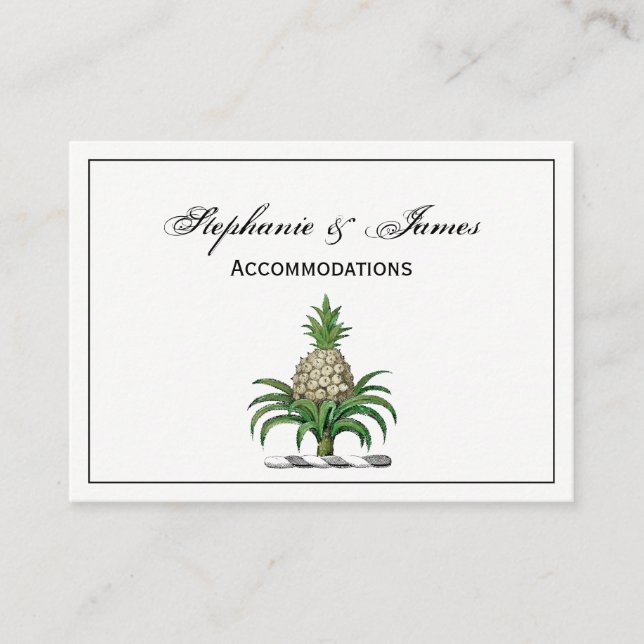 Tarjeta De Visita Escudo Preppy Heráldica de Cubierta de Piña (Anverso)