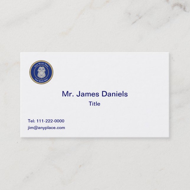 Tarjeta De Visita Escudo universal de la placa policial (Anverso)