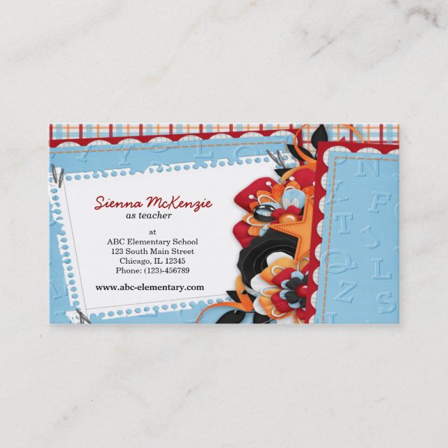 Tarjeta De Visita Escuela (Anverso)