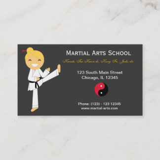 Tarjeta De Visita Escuela de Artes Marciales
