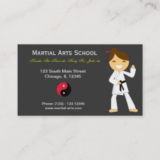 Tarjeta De Visita Escuela de Artes Marciales