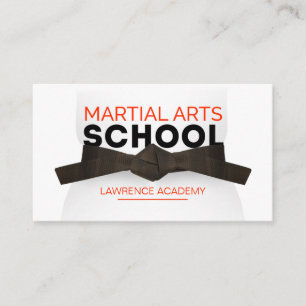 Tarjeta De Visita Escuela de Artes Marciales / Dojo Karate