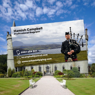 Tarjeta De Visita Escuela de Bagpiper y Bagpiper
