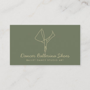 Tarjeta De Visita Escuela de Baile Sage Gold Ballet