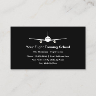 Tarjeta De Visita Escuela de entrenamiento de vuelo de pilotos