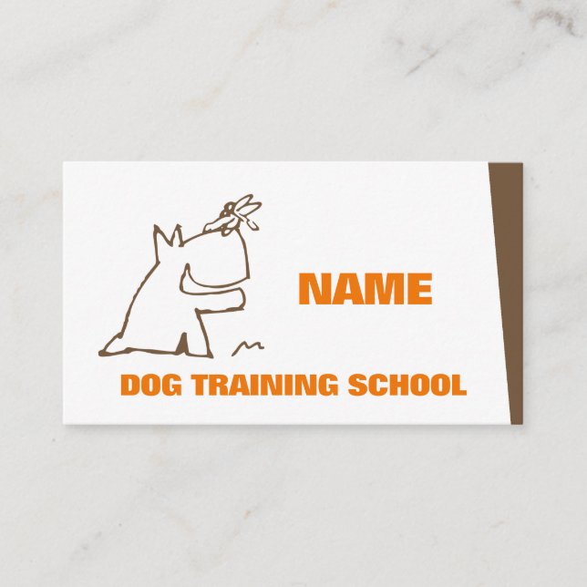 Tarjeta De Visita Escuela de formación de perros (Anverso)