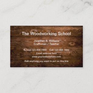 Tarjeta De Visita Escuela de la carpintería