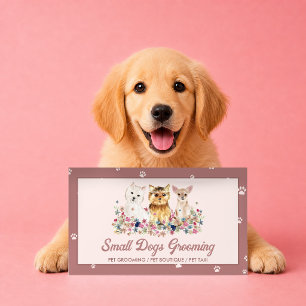 Tarjeta De Visita Escuela de Obediencia Canina Pink Dog Clases de Ca