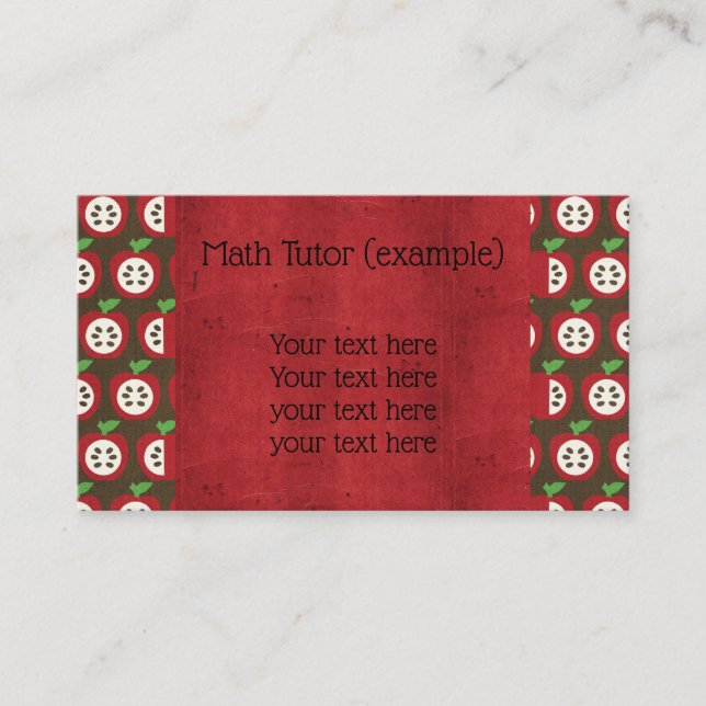 Tarjeta De Visita Escuela/Enseñanza/Tutor (Anverso)