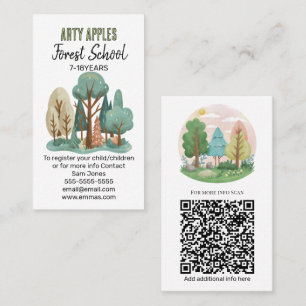 Tarjeta De Visita Escuela Forestal - Diseño inspirado en la naturale