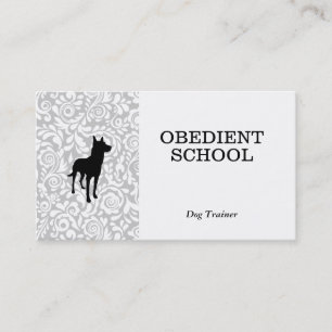 Tarjeta De Visita Escuela Obediente de Formación de Perros Caninos