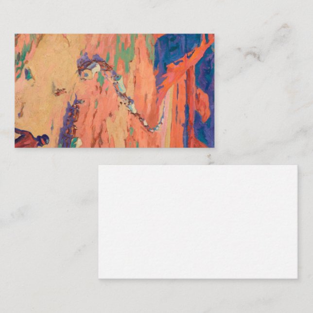 Tarjeta De Visita Esculpiendo a los intrusos por Maynard Dixon (Anverso / Reverso)