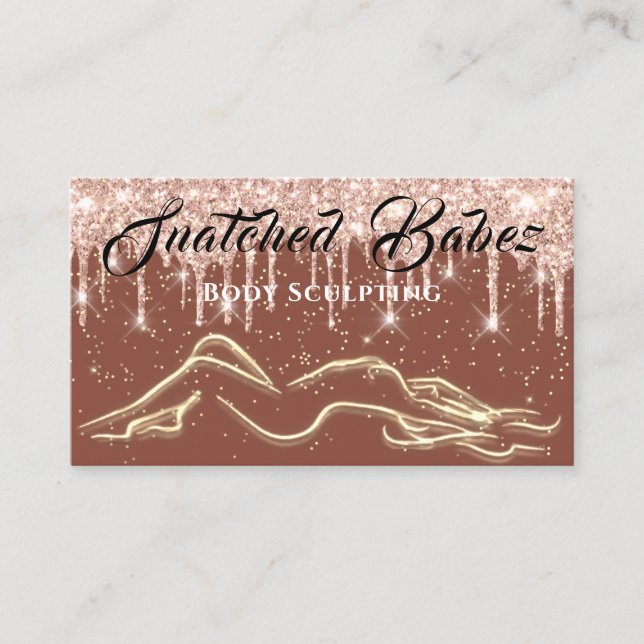 Tarjeta De Visita Esculpir cuerpo Belleza Masajes Perforaciones Piel (Anverso)