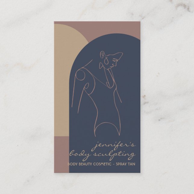 Tarjeta De Visita Esculpir cuerpo contorneando pulverización mujer d (Anverso)