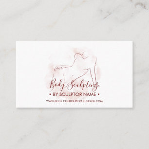 Tarjeta De Visita Esculpir cuerpo contorsionando spa burgundy
