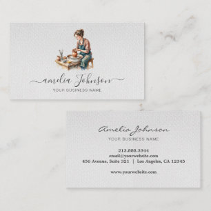Tarjeta De Visita Escultor Elegante Hecho a Mano y Artista Cerámico