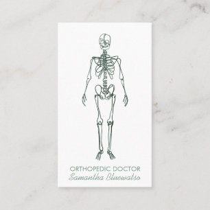 Tarjeta De Visita Escultor médico ortopédico Cadet Verde Azul