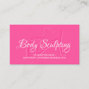 Tarjeta De Visita Escultura corporal contorneando mujer piel rosa ne