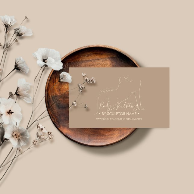 Tarjeta De Visita Escultura corporal contorneando spa tan bronce (Subido por el creador)