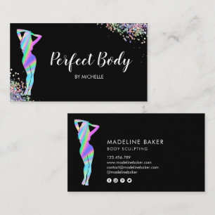 Tarjeta De Visita Escultura corporal moderna Fitness Waist Holográfi