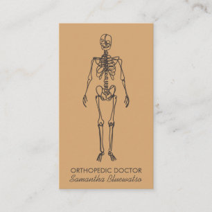 Tarjeta De Visita Escultura de médico ortopédico de esqueleto de hue