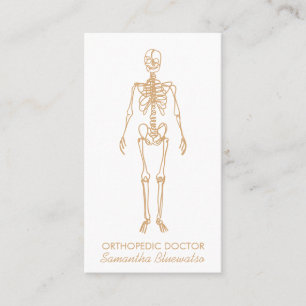 Tarjeta De Visita escultura de médico ortopédico de esqueleto de mad