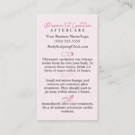 Tarjeta De Visita Escultura del cuerpo de cuidados posteriores a la