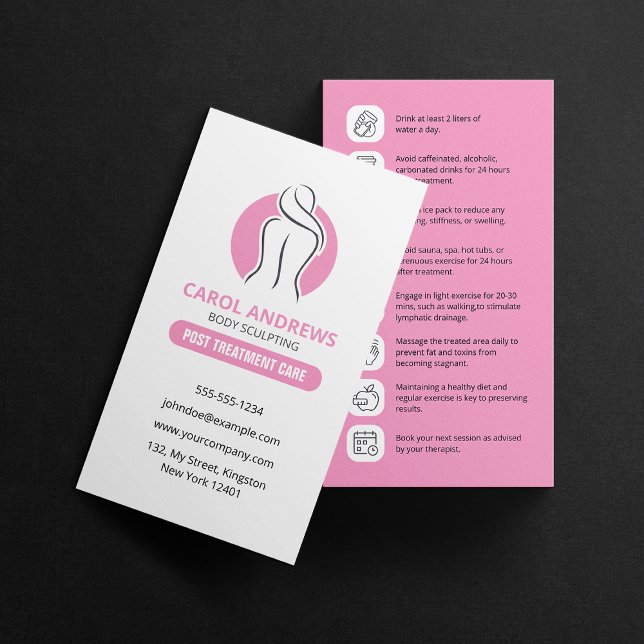 Tarjeta De Visita Escultura del cuerpo del tratamiento previo/post r (Subido por el creador)