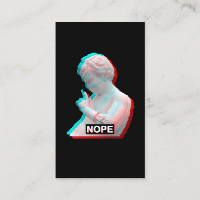 Tarjeta De Visita Escultura griega antigua Glitch Vaporwave estético (Anverso)