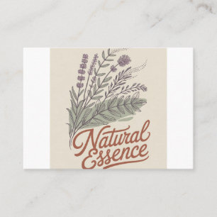 Tarjeta De Visita Esencia Natural Vintage Botánico Flor Silvestre