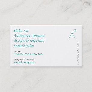 Tarjeta De Visita Esenciales verdosos