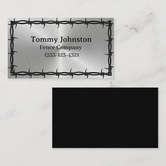 Tarjeta De Visita Esgrima con cable de barras (Anverso / Reverso)