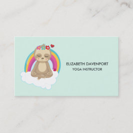 Tarjeta De Visita Esloga meditadora suave en yoga de posición Lotus