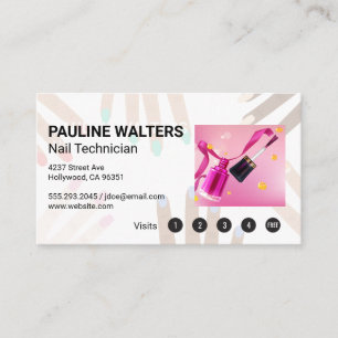 Tarjeta De Visita Esmalte de uñas   Salón de manicura