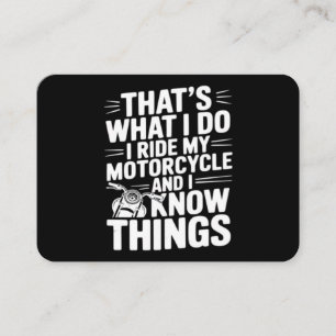 Tarjeta De Visita Eso es lo que hago yo monto en mi motocicleta y sé