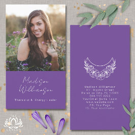 Tarjeta De Visita Esotéic Psychic Energy Crescent Moon Photo