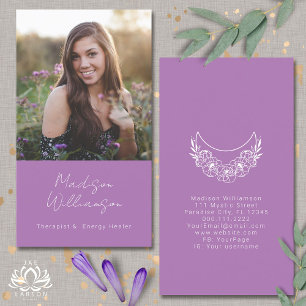 Tarjeta De Visita Esotéic Psychic Energy Crescent Moon Photo