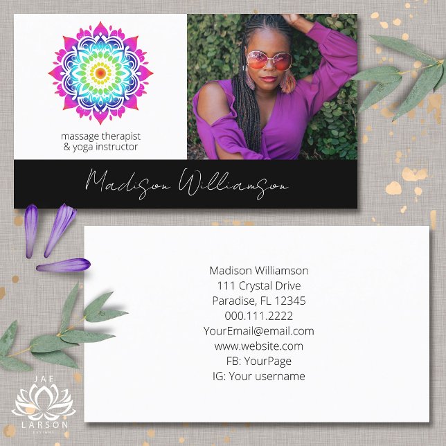 Tarjeta De Visita Esoteric Mandala Fotos de Boho de Metáfisis Holíst (Subido por el creador)