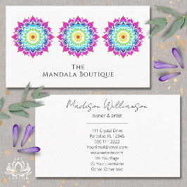 Tarjeta De Visita Esotétrico Mandala Futbol Metásico Brillante