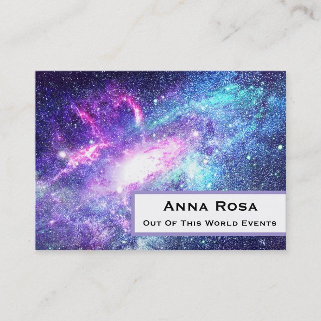 Tarjeta De Visita ** Espacio cósmico nebuloso universal galaxia (Anverso)