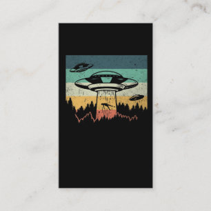 Tarjeta De Visita Espacio de secuestro humano retro UFO Alien