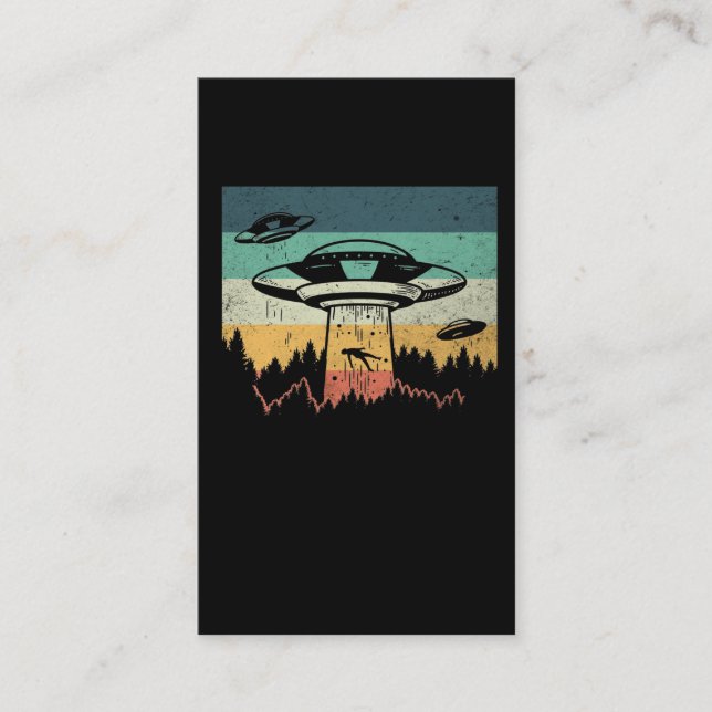 Tarjeta De Visita Espacio de secuestro humano retro UFO Alien (Anverso)