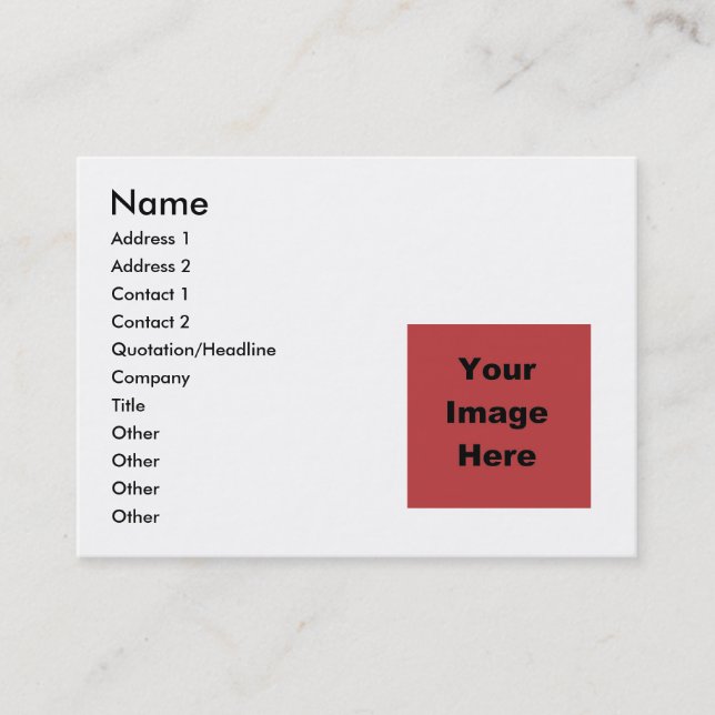 Tarjeta De Visita Espacio en blanco del ♥ - cree su propio regalo (Anverso)