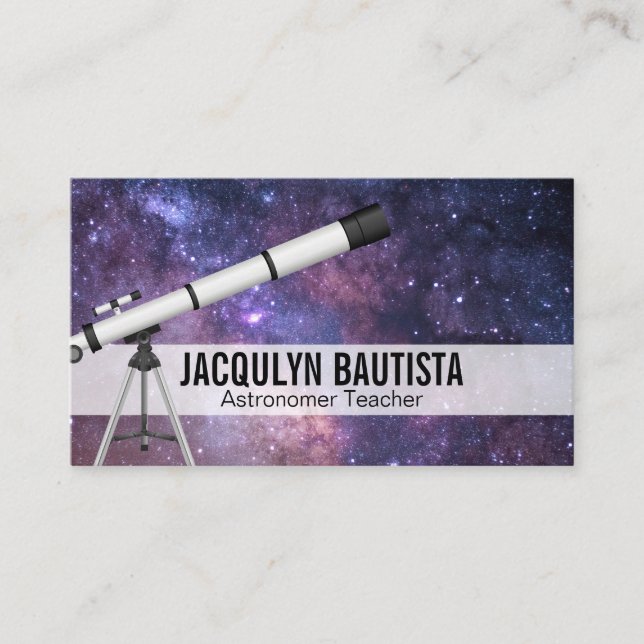 Tarjeta De Visita Espacio | Telescopio científico (Anverso)